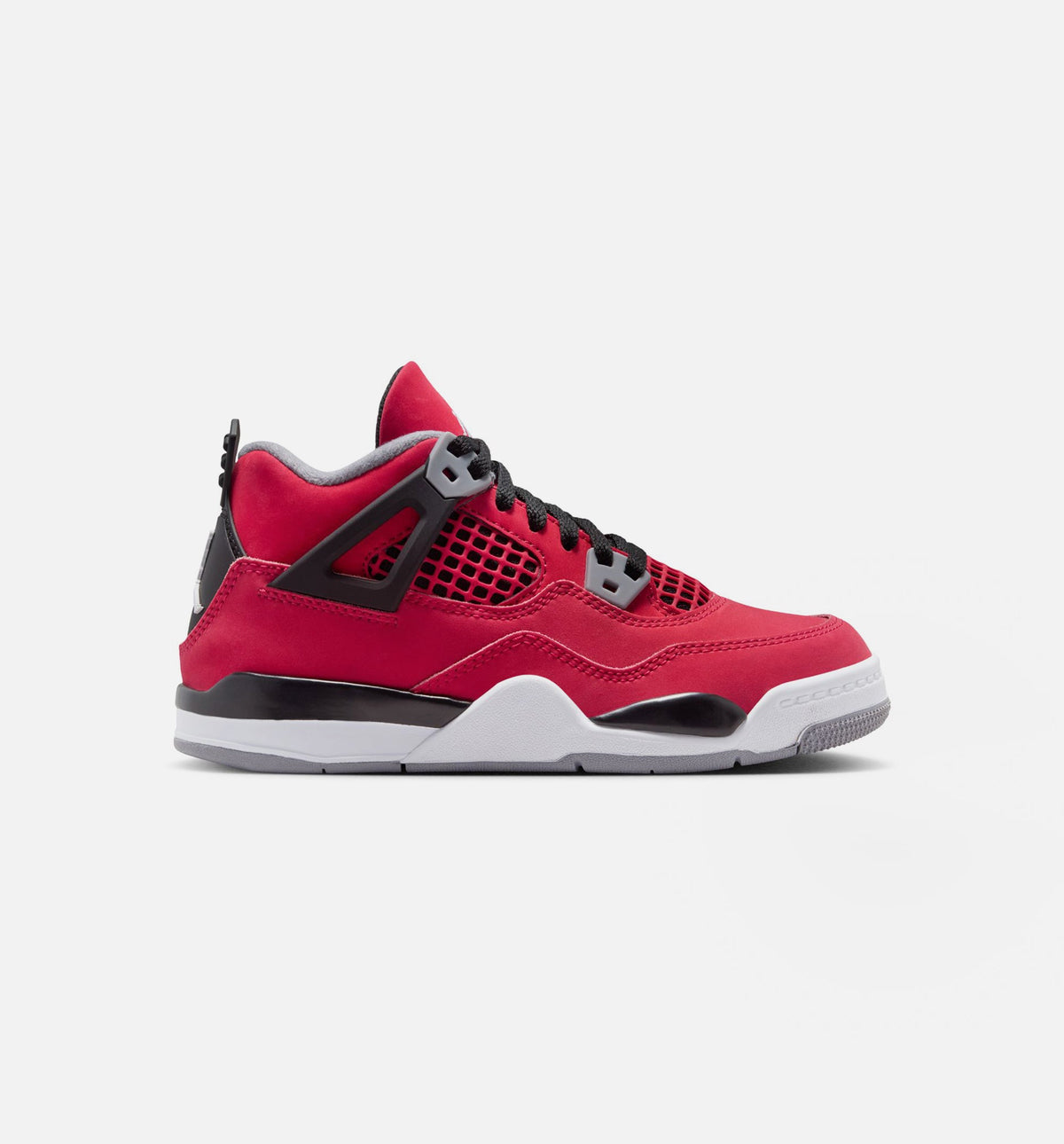 Air Jordan 4 Retro 'Toro Bravo' Preschool Lifestyle Shoes | Fire Red / White / Black / Cement Grey