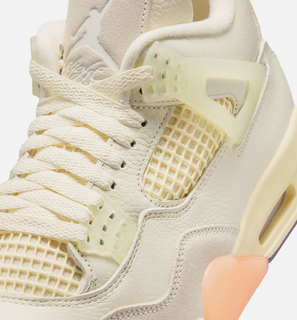 Air Jordan 4 Retro 'Birds of Paradise' Women's Lifestyle Shoes | Coconut Milk / Metallic Gold / Muslin / Bright Mango / Sundial / Black