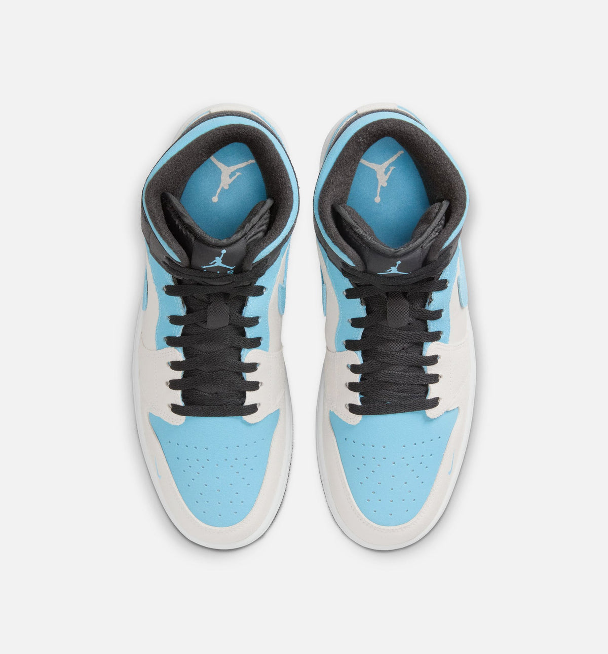 Air Jordan 1 Mid SE Men's Lifestyle Shoes | Summit White / Blue Chill / Black