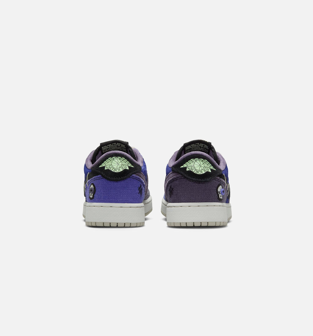 Air Jordan 1 Low OG Regency Purple Grade School Shoes | Regency Purple / Vapor Green / Black / Dark Raisin / Daybreak / Light Silver