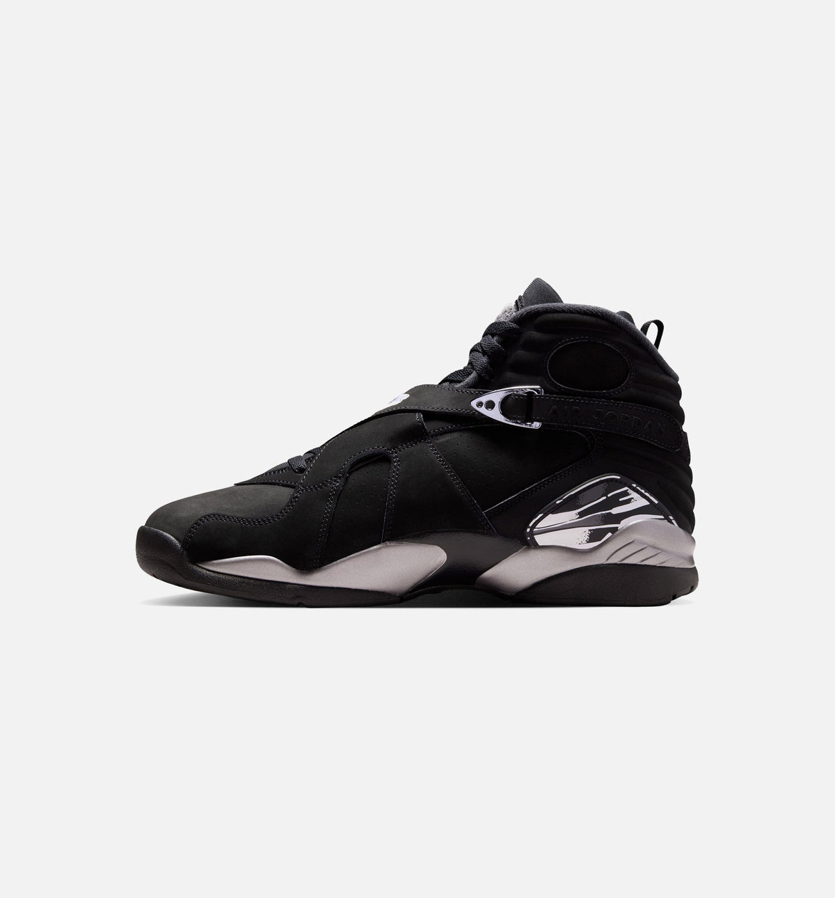 Air Jordan 8 Retro Chrome Men's Lifestyle Shoes | Black / White / Light Graphite