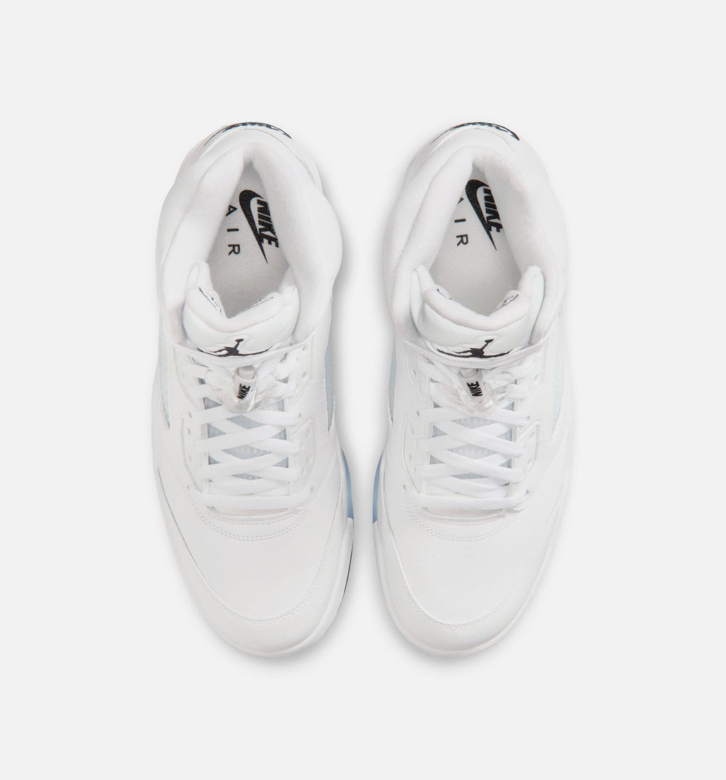 Air Jordan 5 Retro OG White Metallic Men's Lifestyle Shoes | White / Metallic Silver / Black