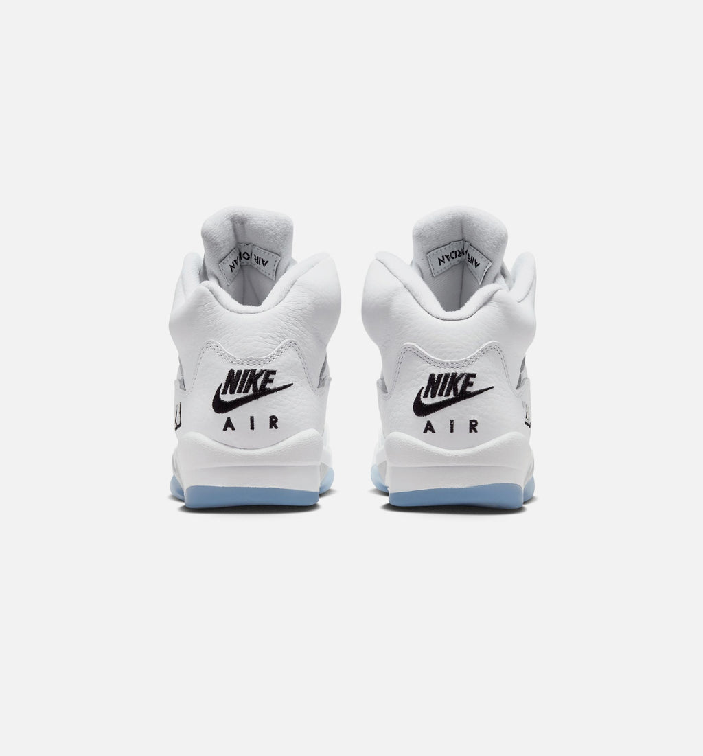 Air Jordan 5 Retro OG White Metallic Grade School Lifestyle Shoes | White / Black / Metallic Silver