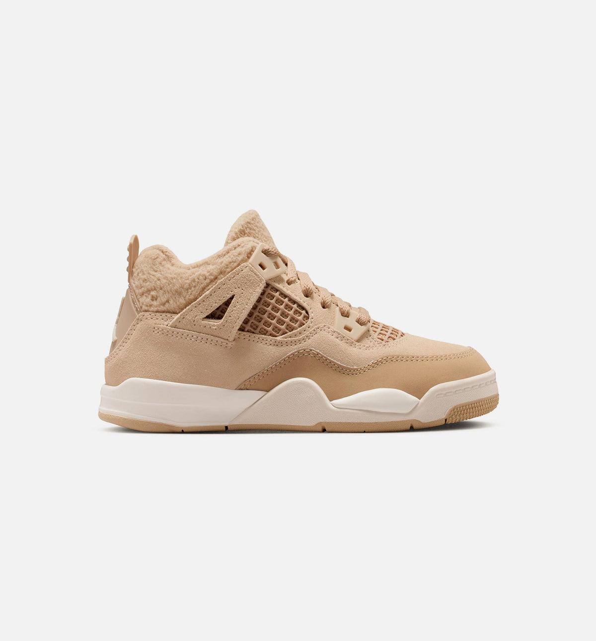 Air Jordan 4 Retro 'Cozy Girl' Preschool Lifestyle Shoes | Hemp / Light Orewood Brown