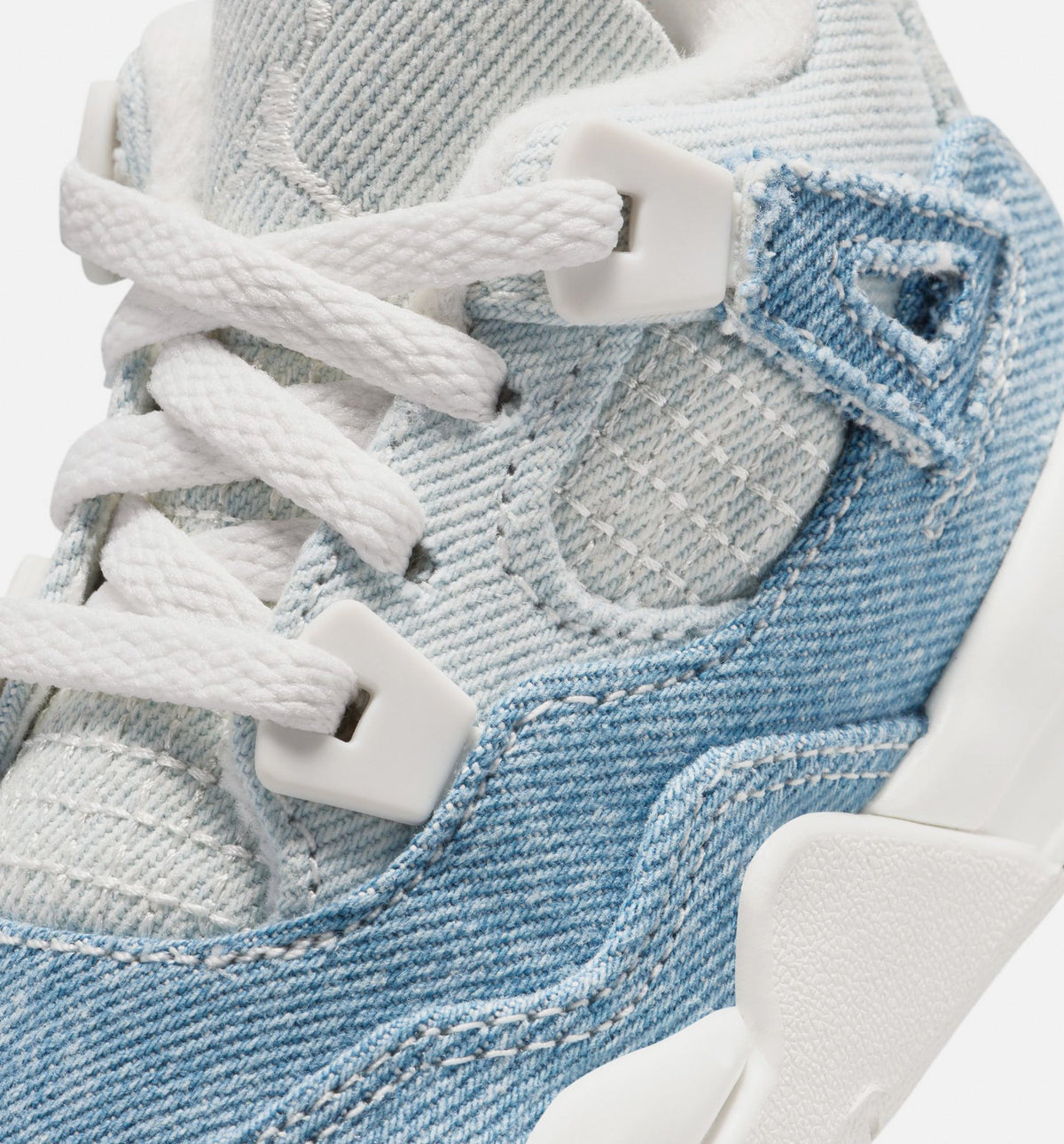 Air Jordan 4 Retro 'Worn Blue' Infant Toddler Lifestyle Shoes | Sail / Worn Blue / Metallic Gold