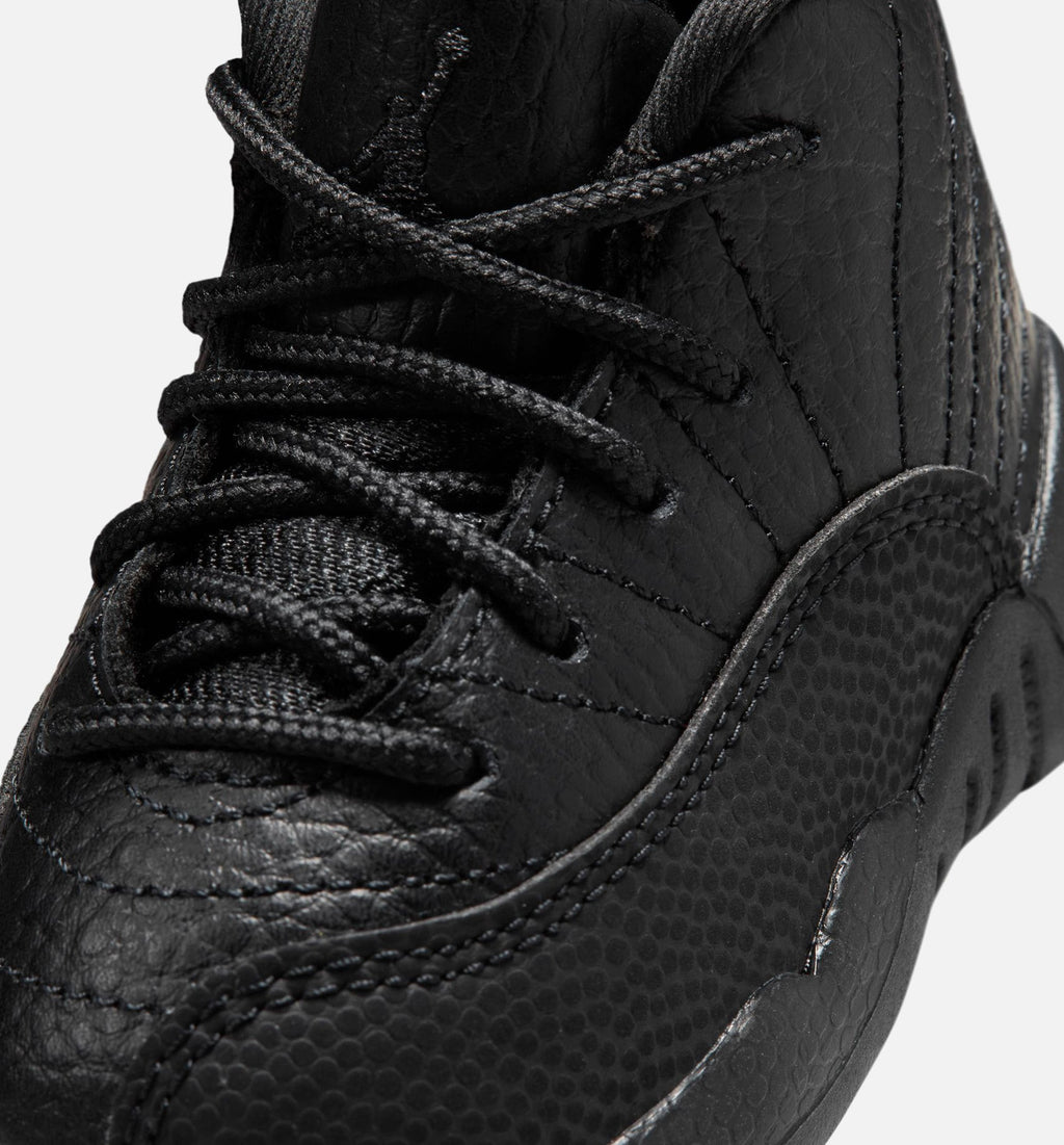 Air Jordan 12 Retro Bloodline Infant Toddler Lifestyle Shoes | Black / Varsity Red