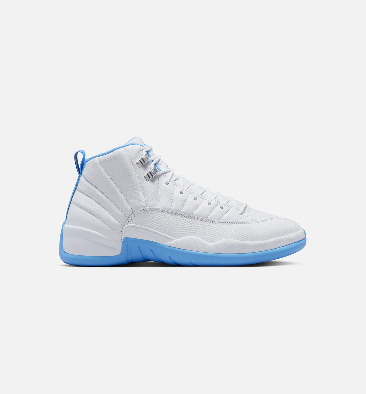 Air Jordan 12 Retro White and University Blue Men's Lifestyle Shoes | White / University Blue / Metallic Silver