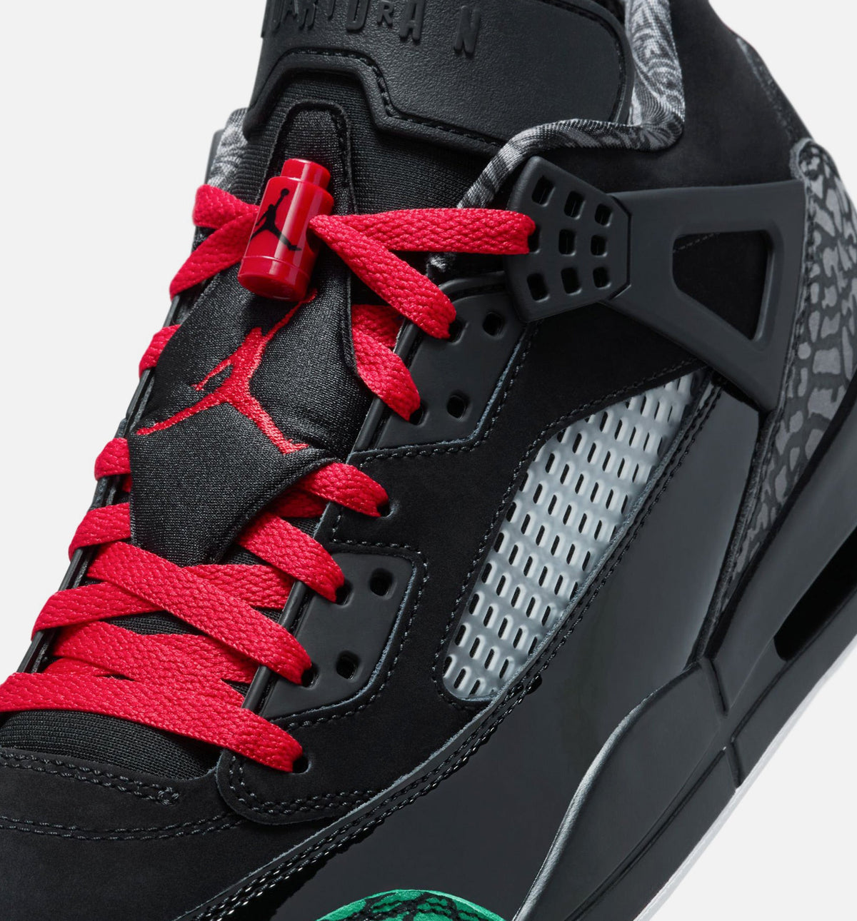 Spizike Low Men's Lifestyle Shoes | Black / Classic Green / White / Varsity Red