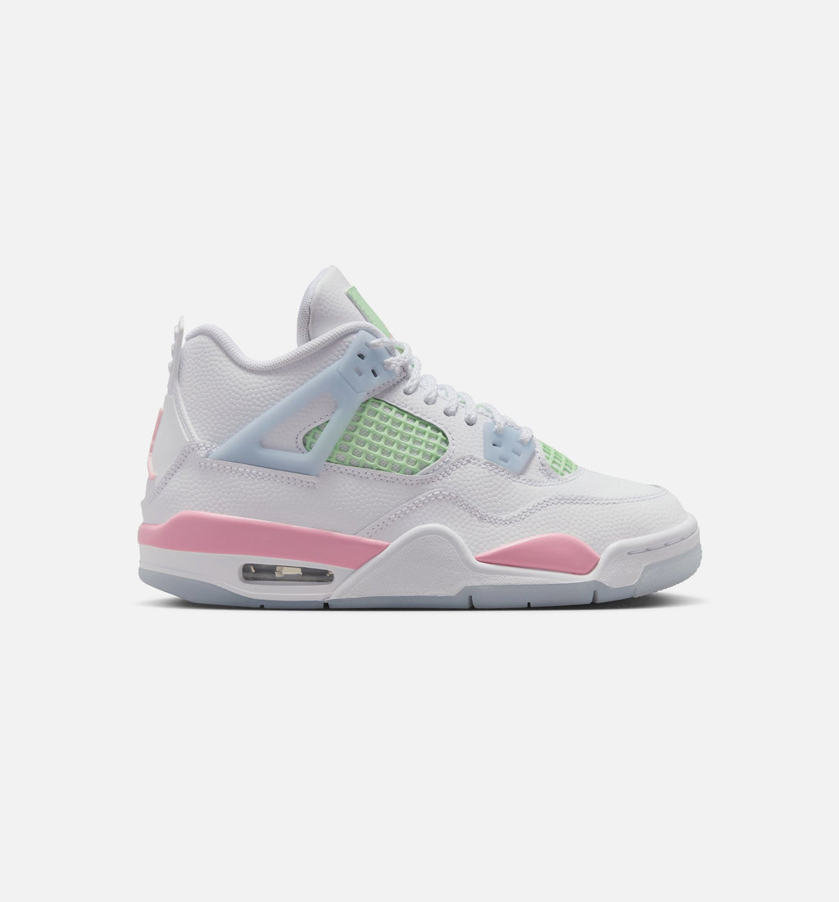 Air Jordan 4 Retro 'Medium Soft Pink' Grade School Lifestyle Shoes | White / Medium Soft Pink / Half Blue