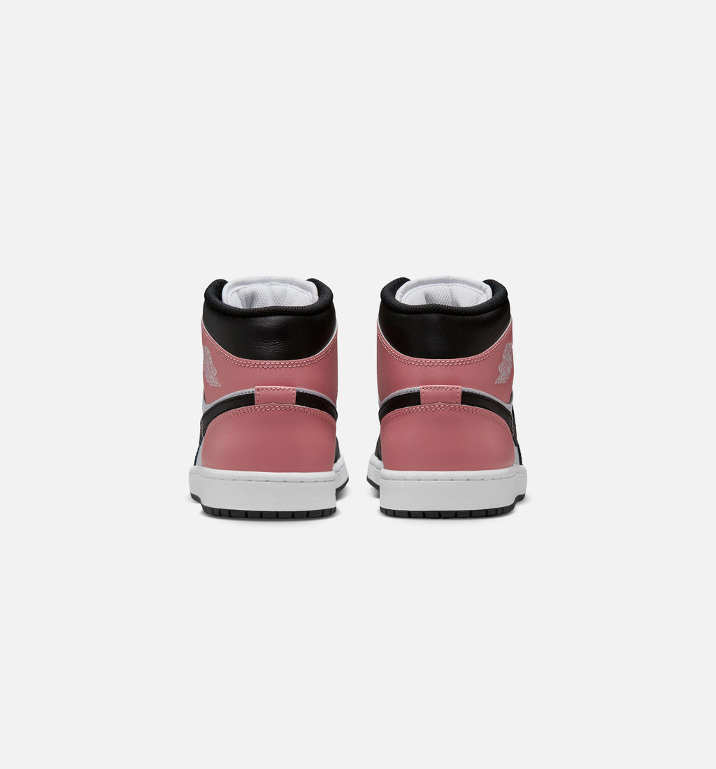Air Jordan 1 Mid Men's Lifestyle Shoes | White / Rust Pink / Black
