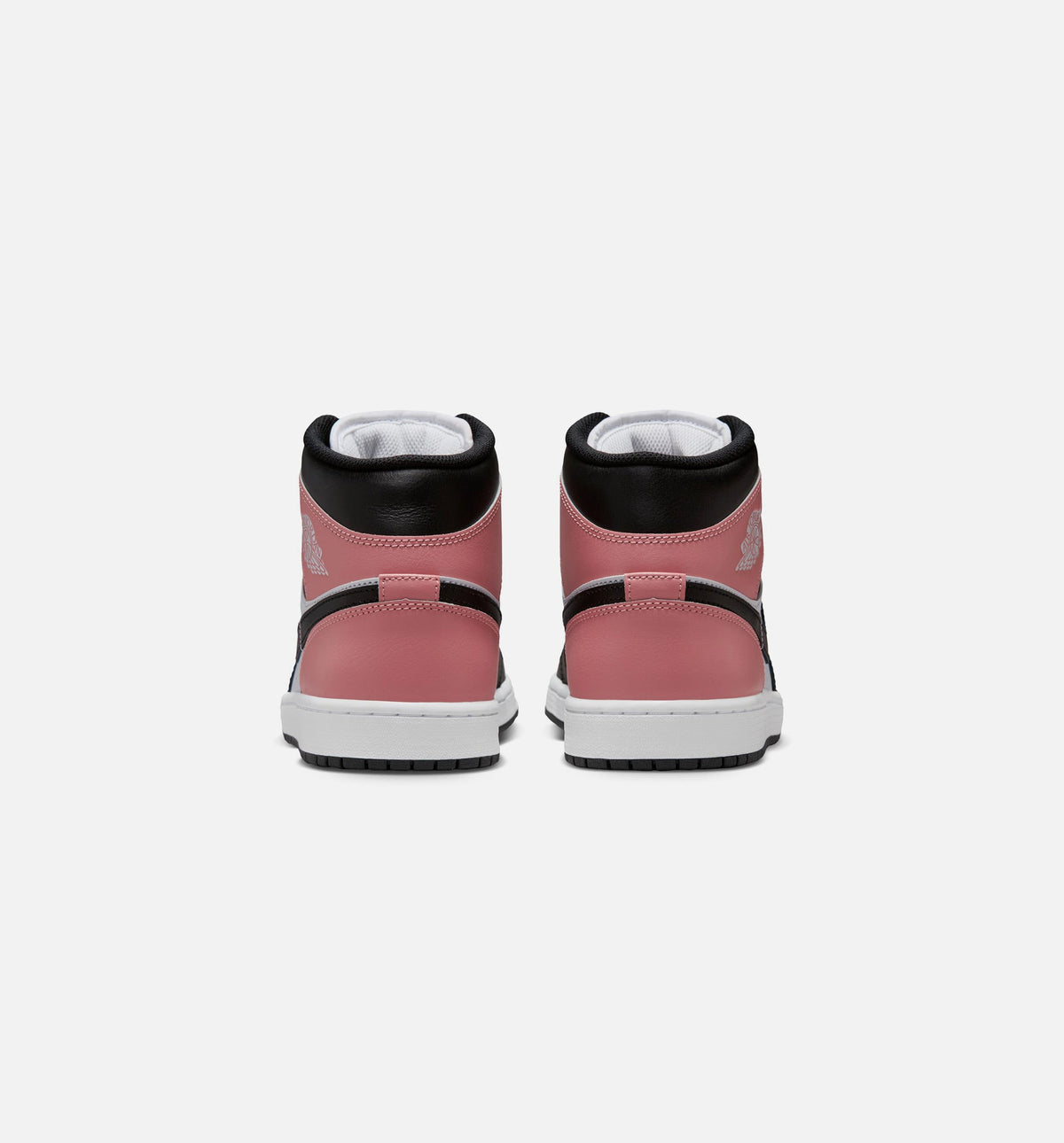 Air Jordan 1 Mid Men's Lifestyle Shoes | White / Rust Pink / Black