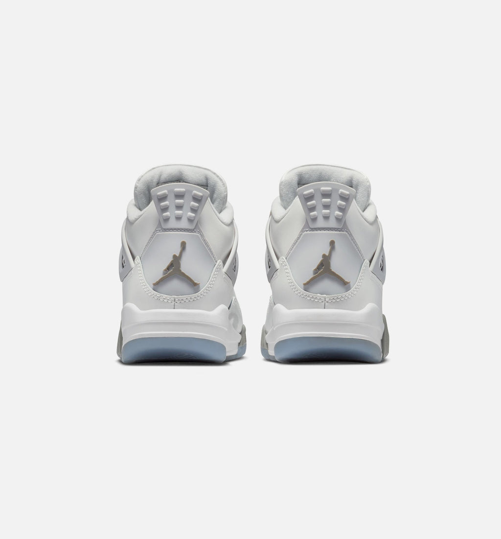 Air Jordan 4 Retro 'Blue Chill' Grade School Lifestyle Shoes | Photon Dust / Blue Chill / Flat Pewter / White / Blue Tint
