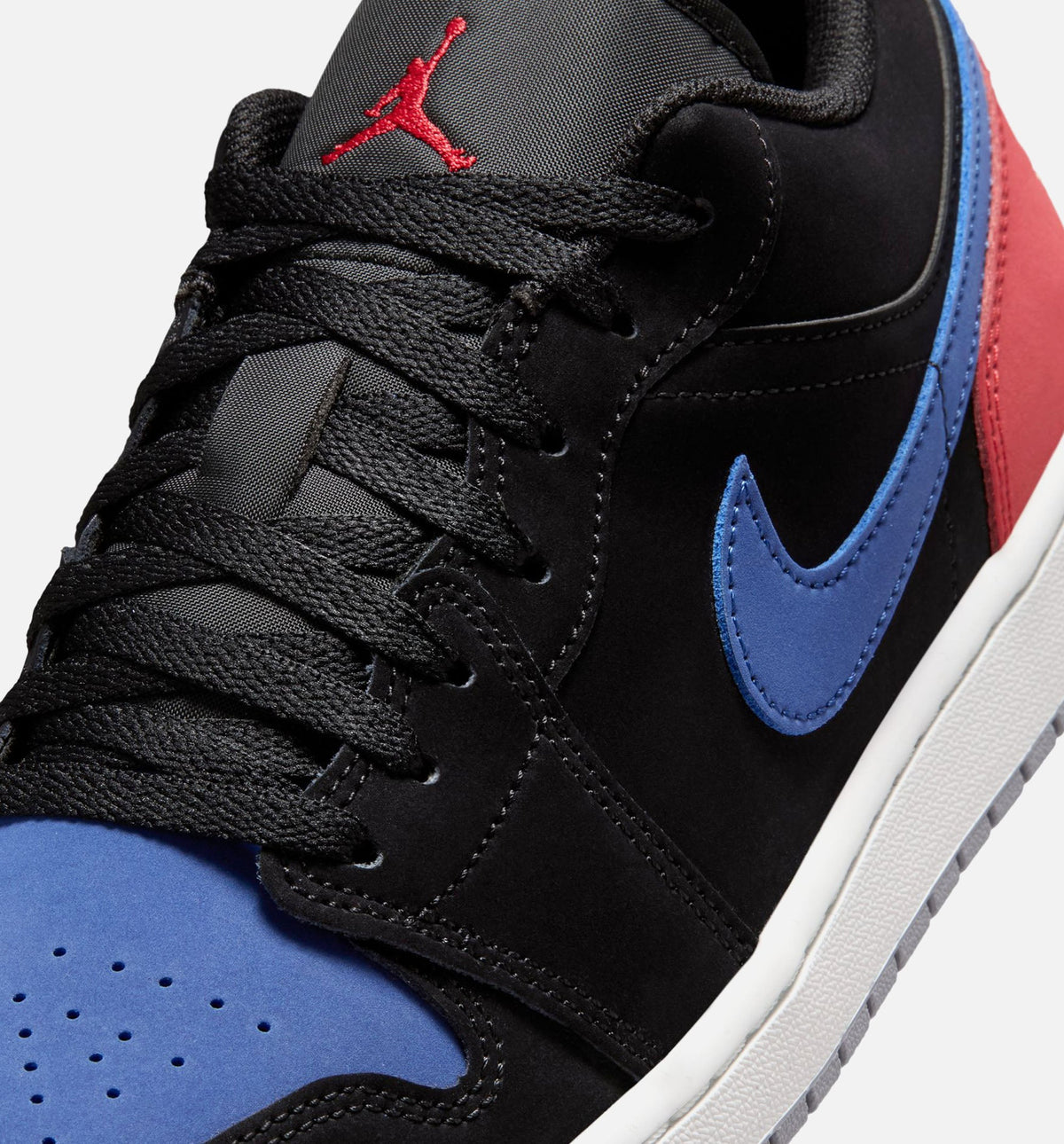 Air Jordan 1 Low Men's Lifestyle Shoes | Black / Summit White / True Blue / Varsity Red