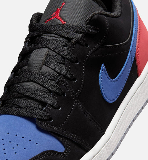 Air Jordan 1 Low Men's Lifestyle Shoes | Black / Summit White / True Blue / Varsity Red