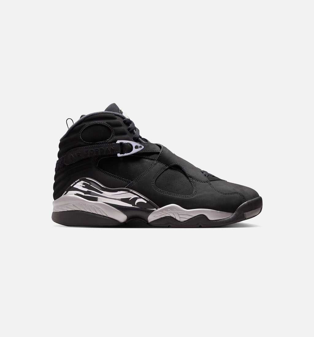 Air Jordan 8 Retro Chrome Men's Lifestyle Shoes | Black / White / Light Graphite