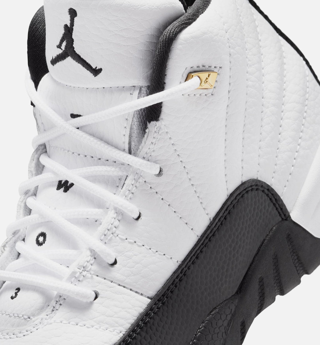 Air Jordan 12 Retro Taxi Preschool Lifestyle Shoes | White / Black / Taxi