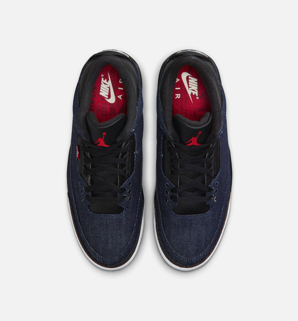 Men's Air Jordan 3 x Levi's Indigo Gym Red
